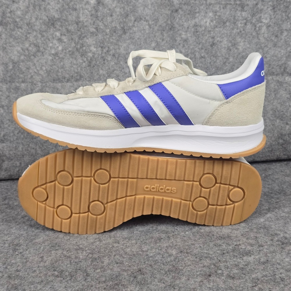 Adidas Run 60s 3.0 Mens 9.5 Off White Purple Retro Cloudfoam JH7322 Sneakers